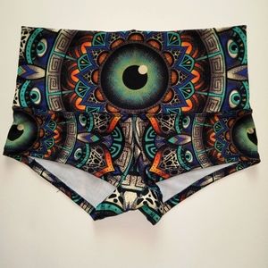 Liquid Dreams Psychedelic Yoga Shorts
